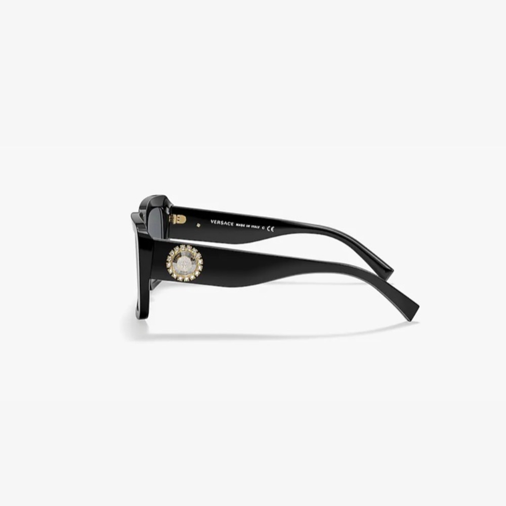 NWT WOMENS VERSACE SUNGLASSES VE4384B BLACK WITH HARD CASE & LENS CLOTH - Picture 14 of 14
